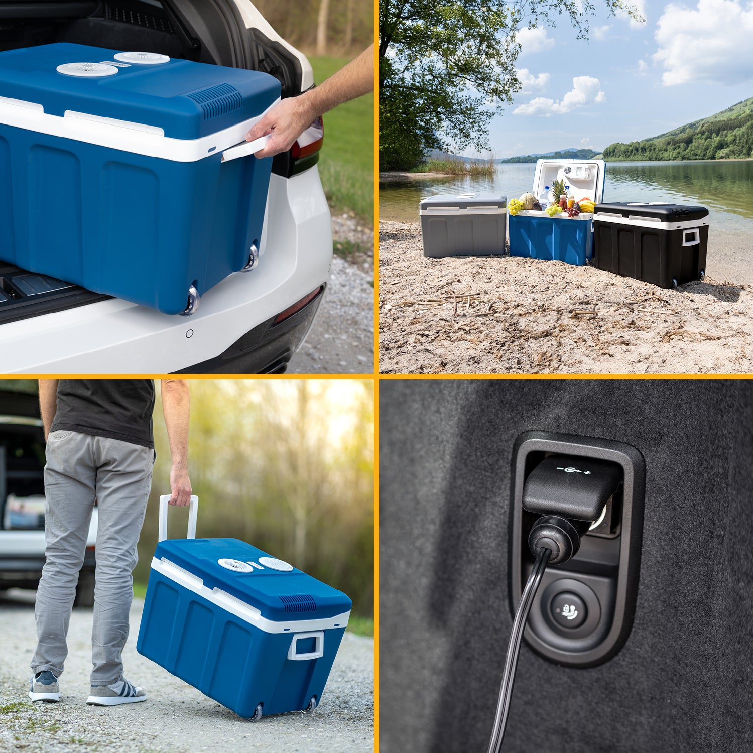 Elektrische Kühlbox 45L mit Trolley – Kühl- & Warmhaltebox