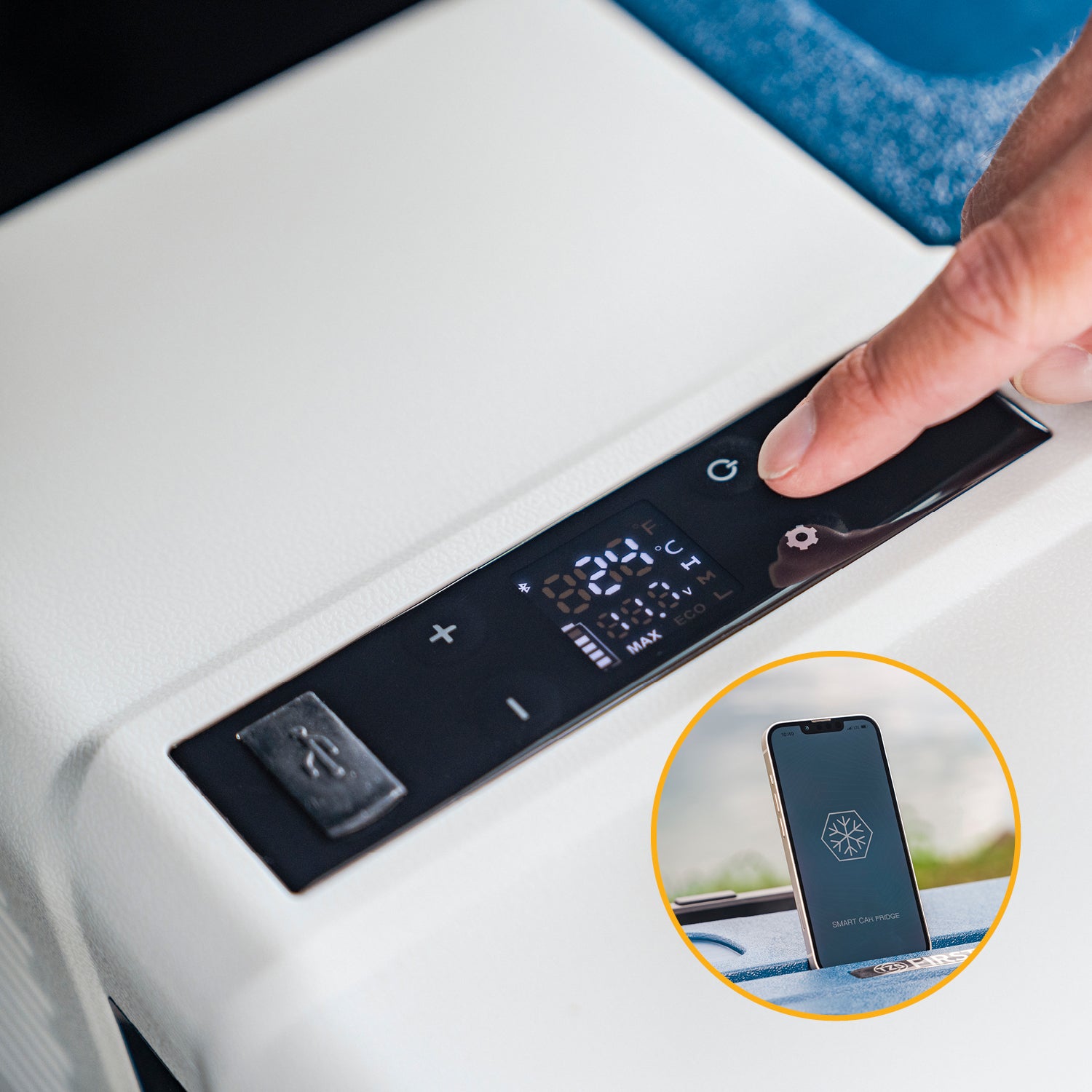 Kompressor-Kühlbox 52L, mit App-Steuerung, Trolley-Funktion