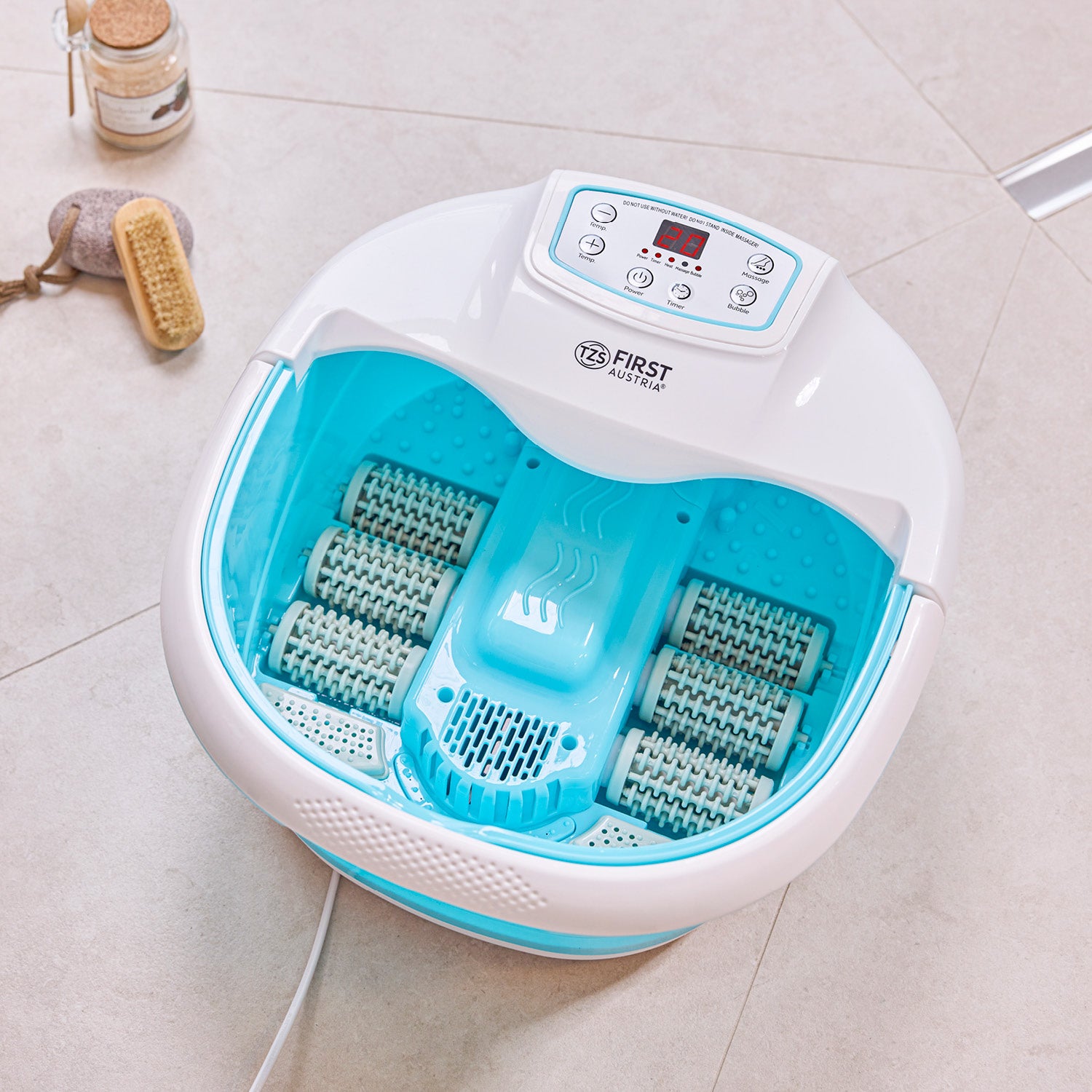 Profi-Fußsprudelbad, Vibrationsmassage, Luftblasenfunktion