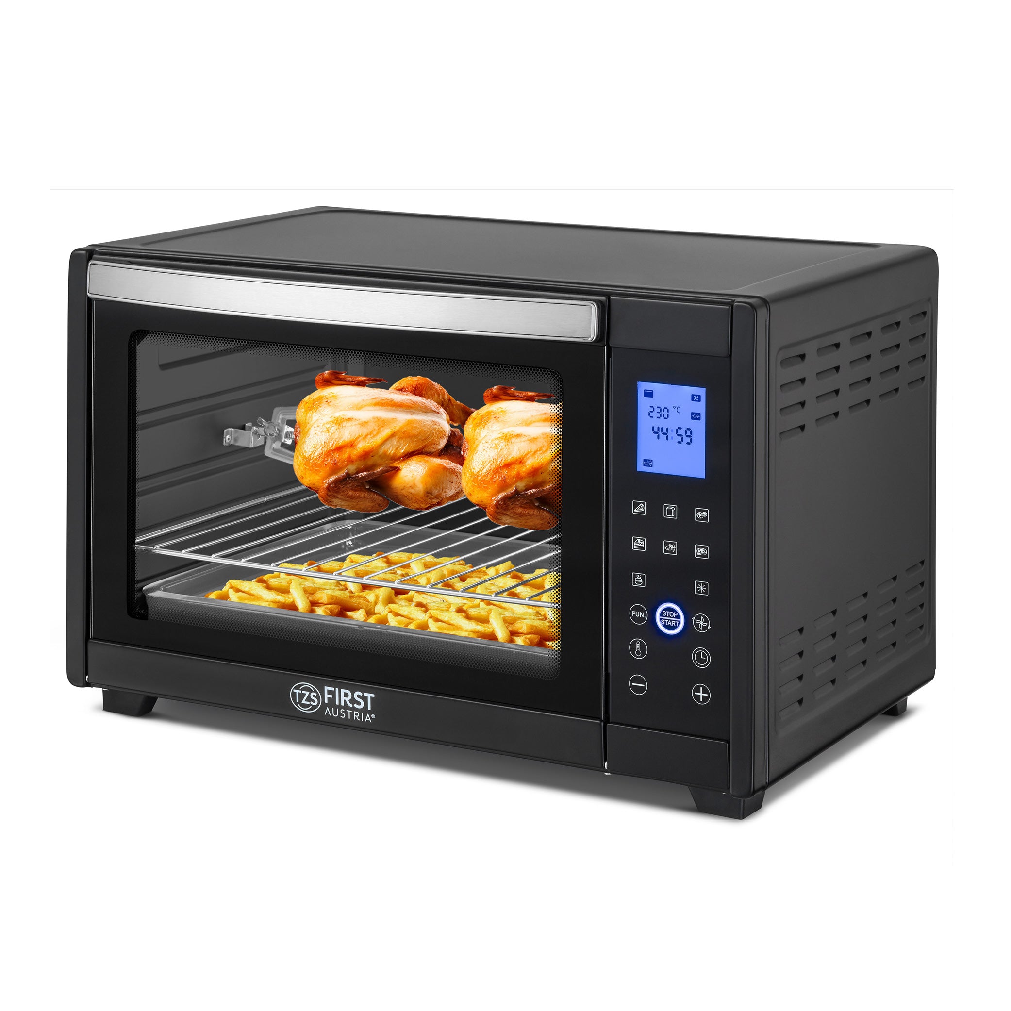 Mini-Backofen Digital 45L, mit Umluft, Drehspieß