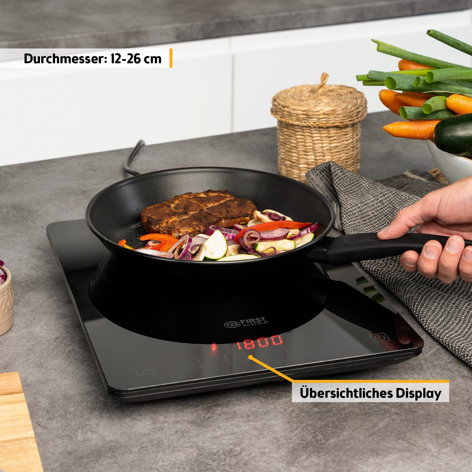 Induction Hotplate 2000 W, Touch Control, with Timer