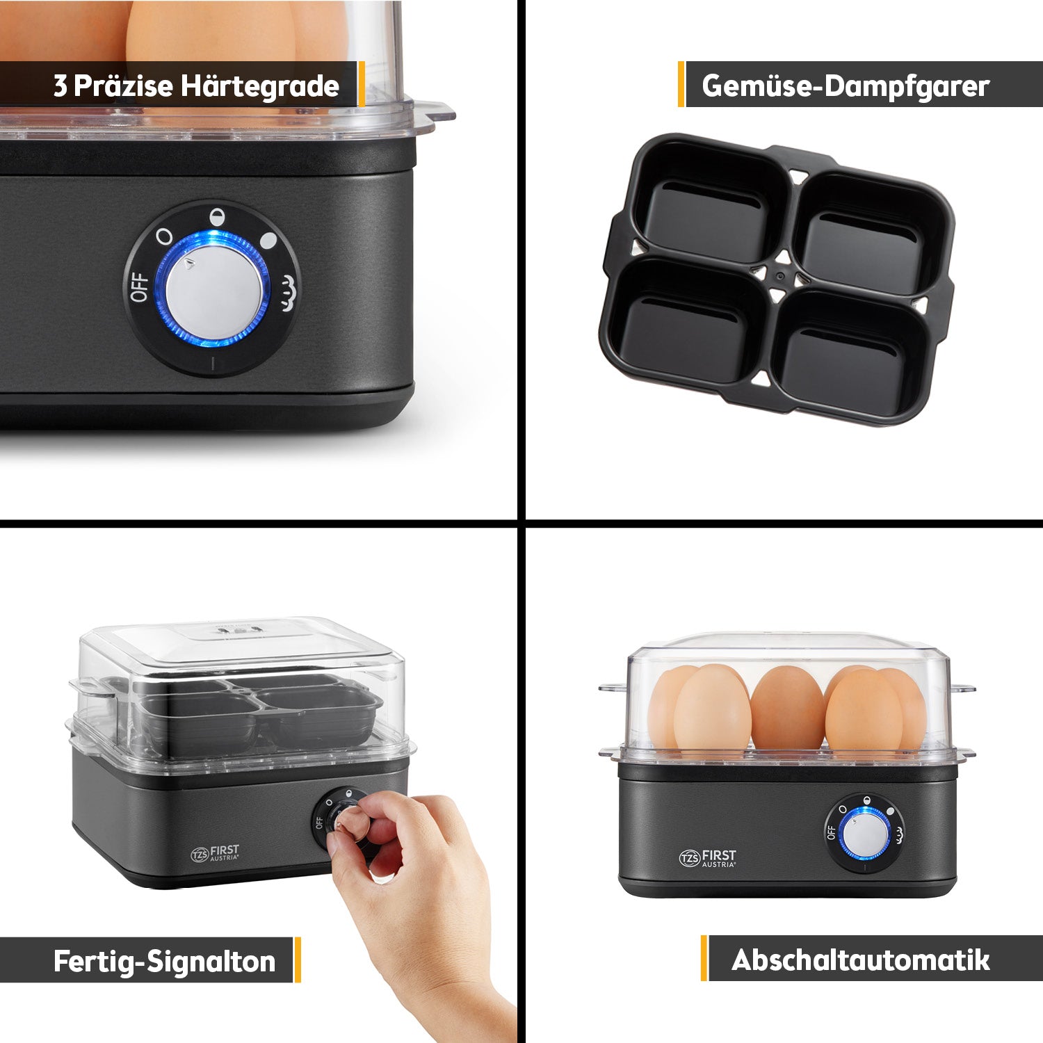 Für 8 Eier | Grau