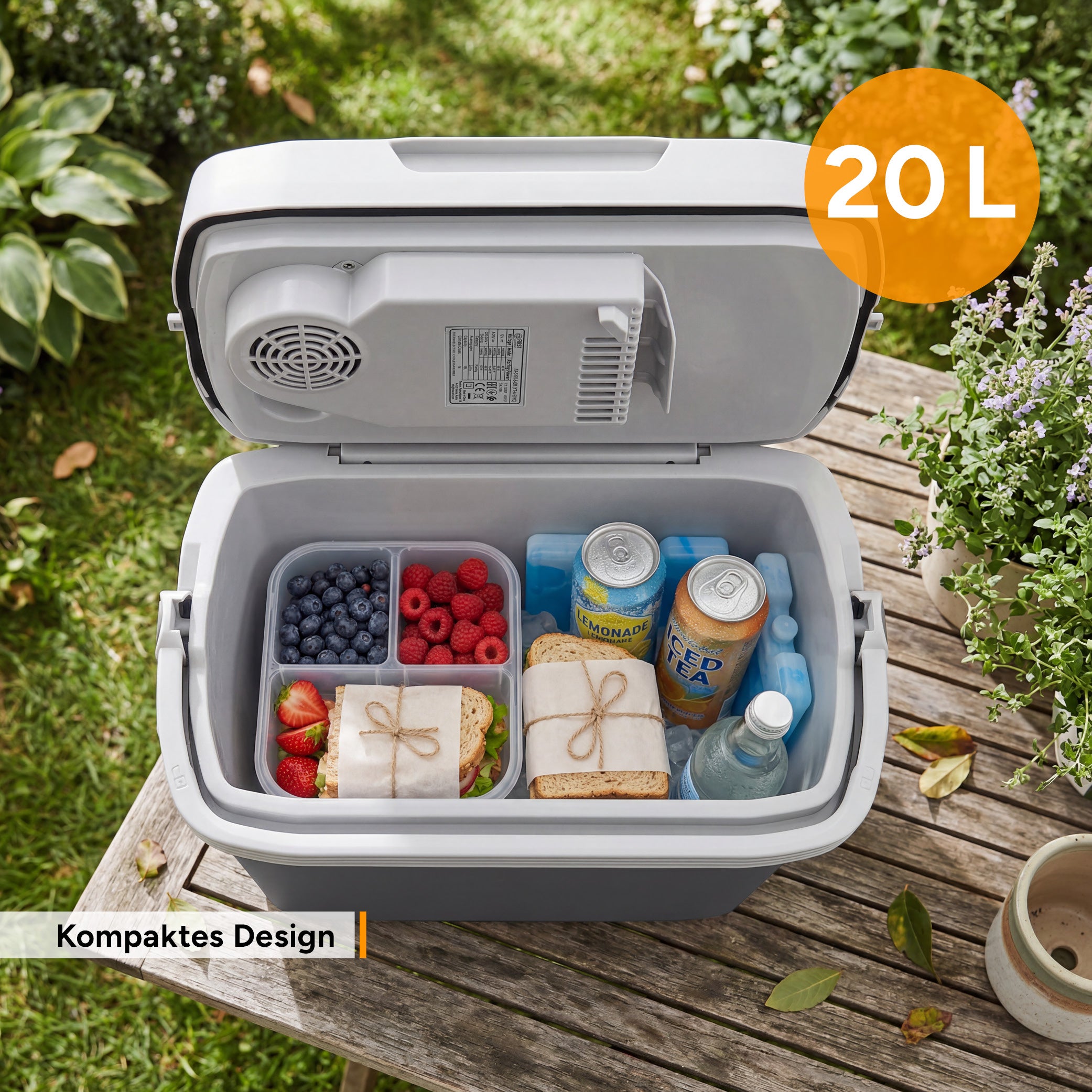 Thermoelektrische Kühlbox 16L, Kühlen & Wärmen, 3-fach Stromversorgung