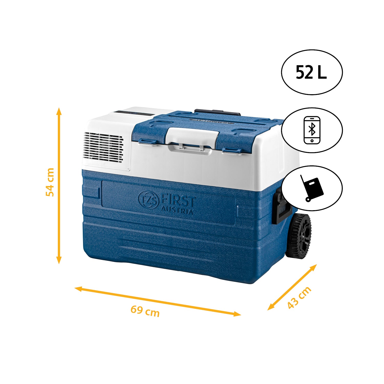 Kompressor-Kühlbox 52L, mit App-Steuerung, Trolley-Funktion