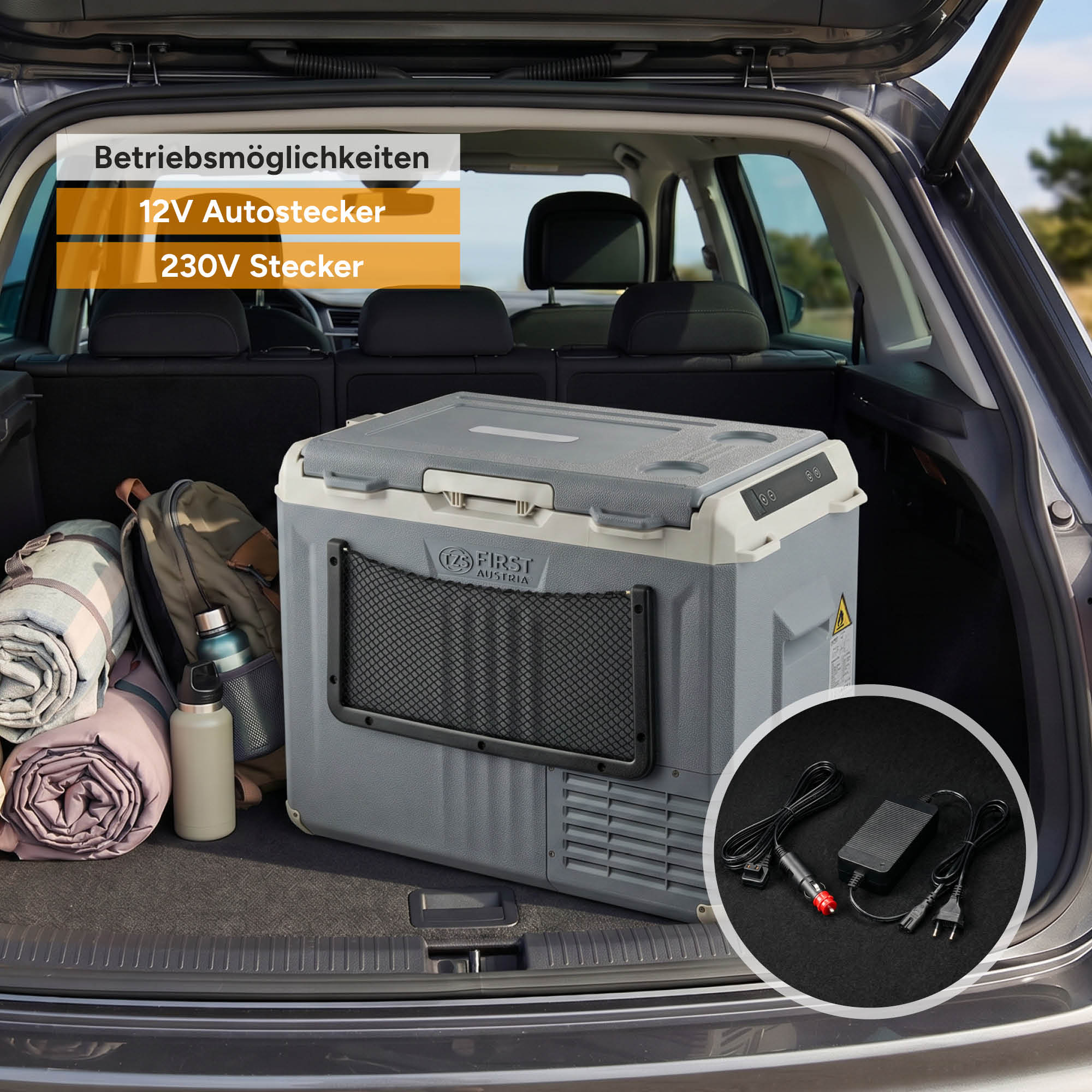 Kompressor-Kühlbox 40L, mit App-Steuerung, Trolleyfunktion