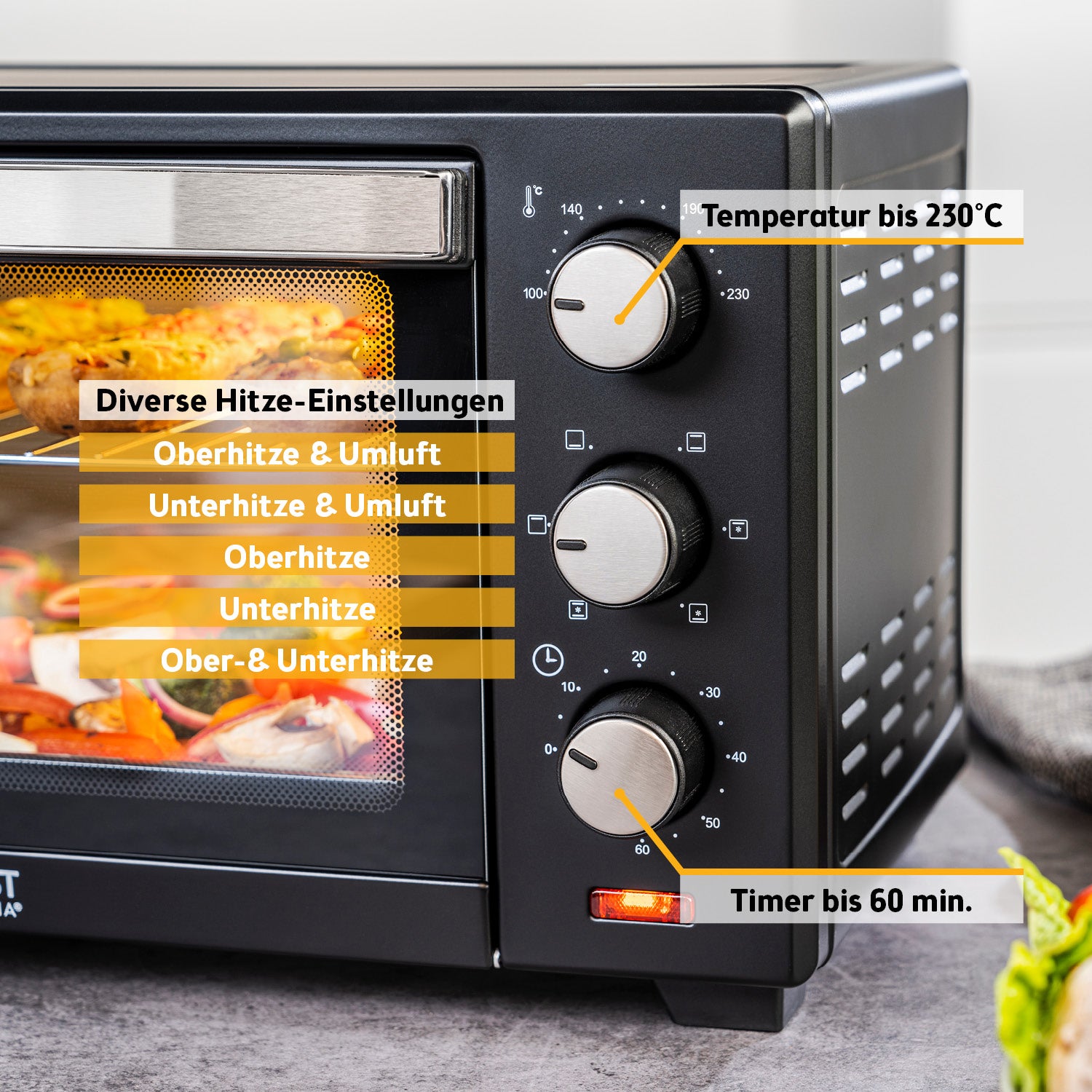 Mini Oven 20 L, with Convection, Space-Saving