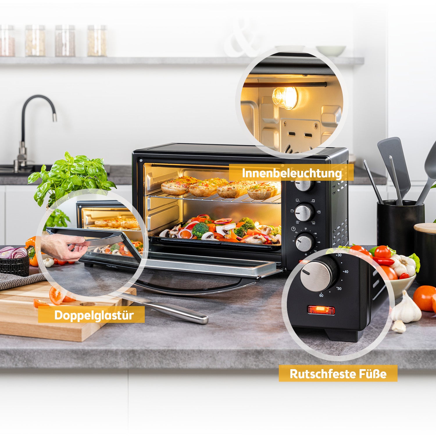 Mini Oven 20 L, with Convection, Space-Saving