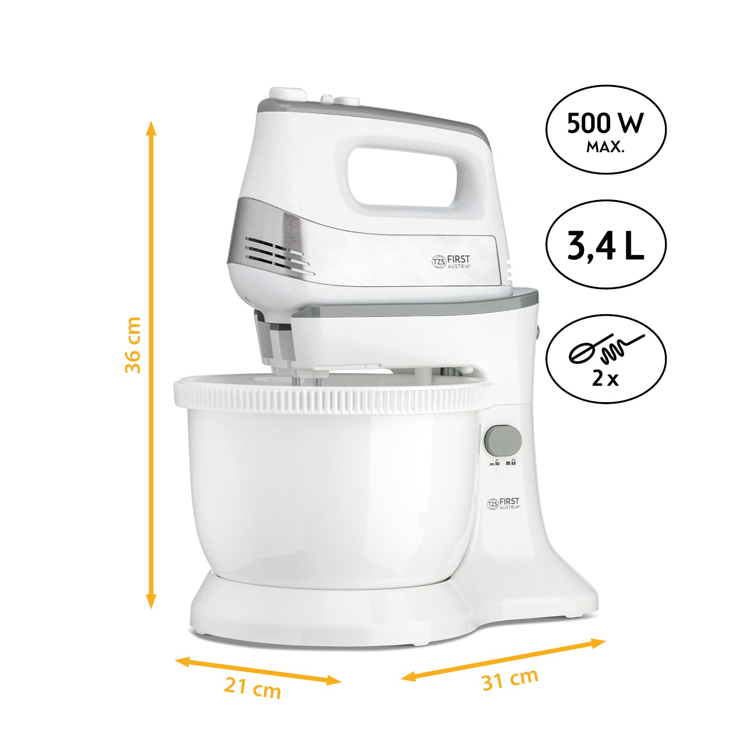Kitchen and Dough Mixer with Bowl 3.5 L, 500 W