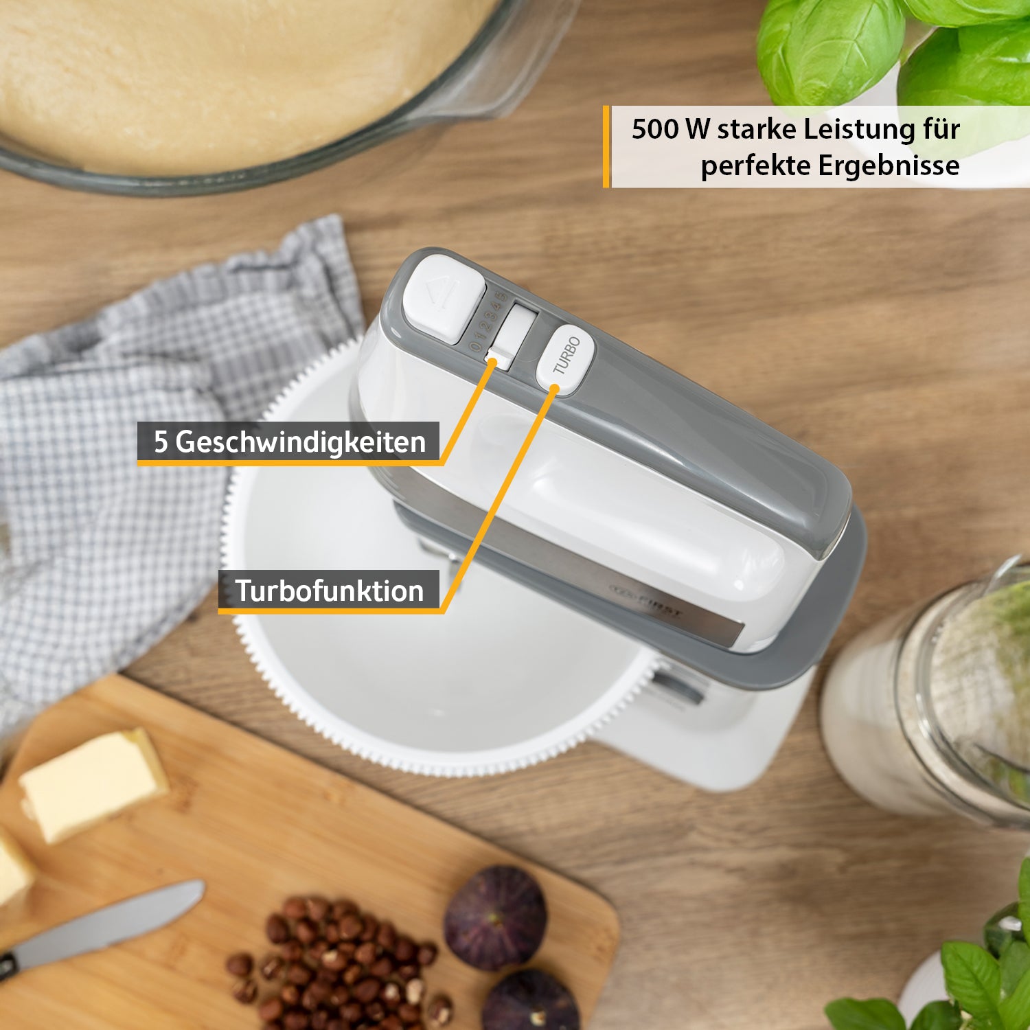 Kitchen and Dough Mixer with Bowl 3.5 L, 500 W