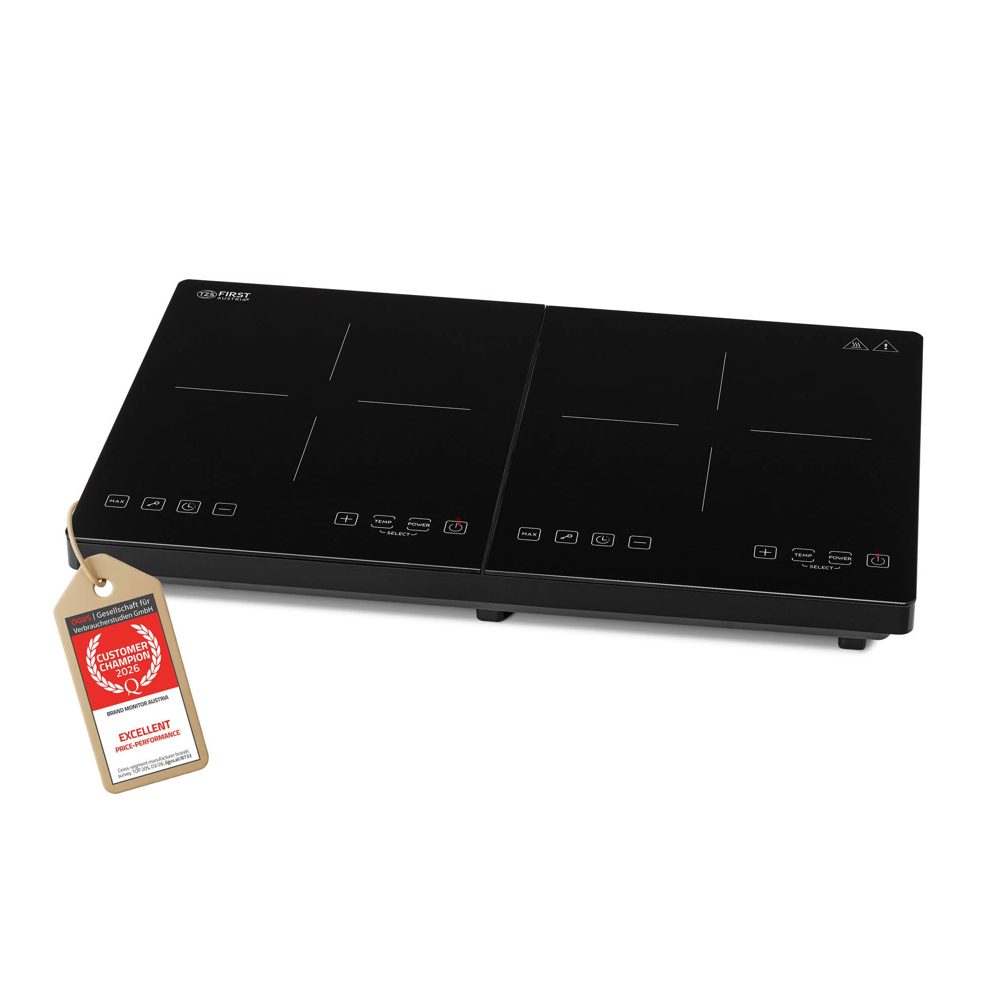 Double Induction Hotplate 3500 W, Touch Control, with Timer