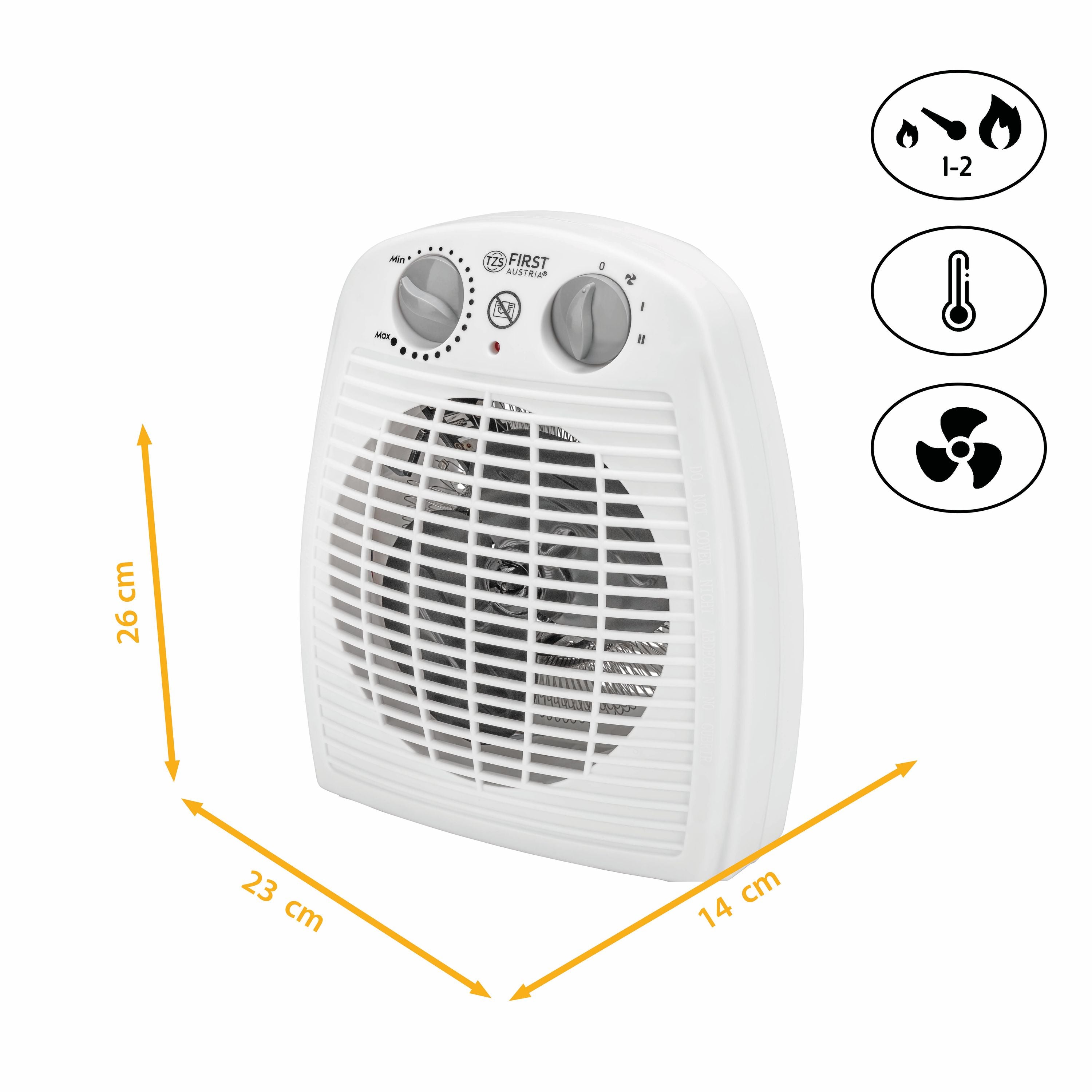 Fan Heater with Cool Air Fan, Thermostat, Overheat Protection