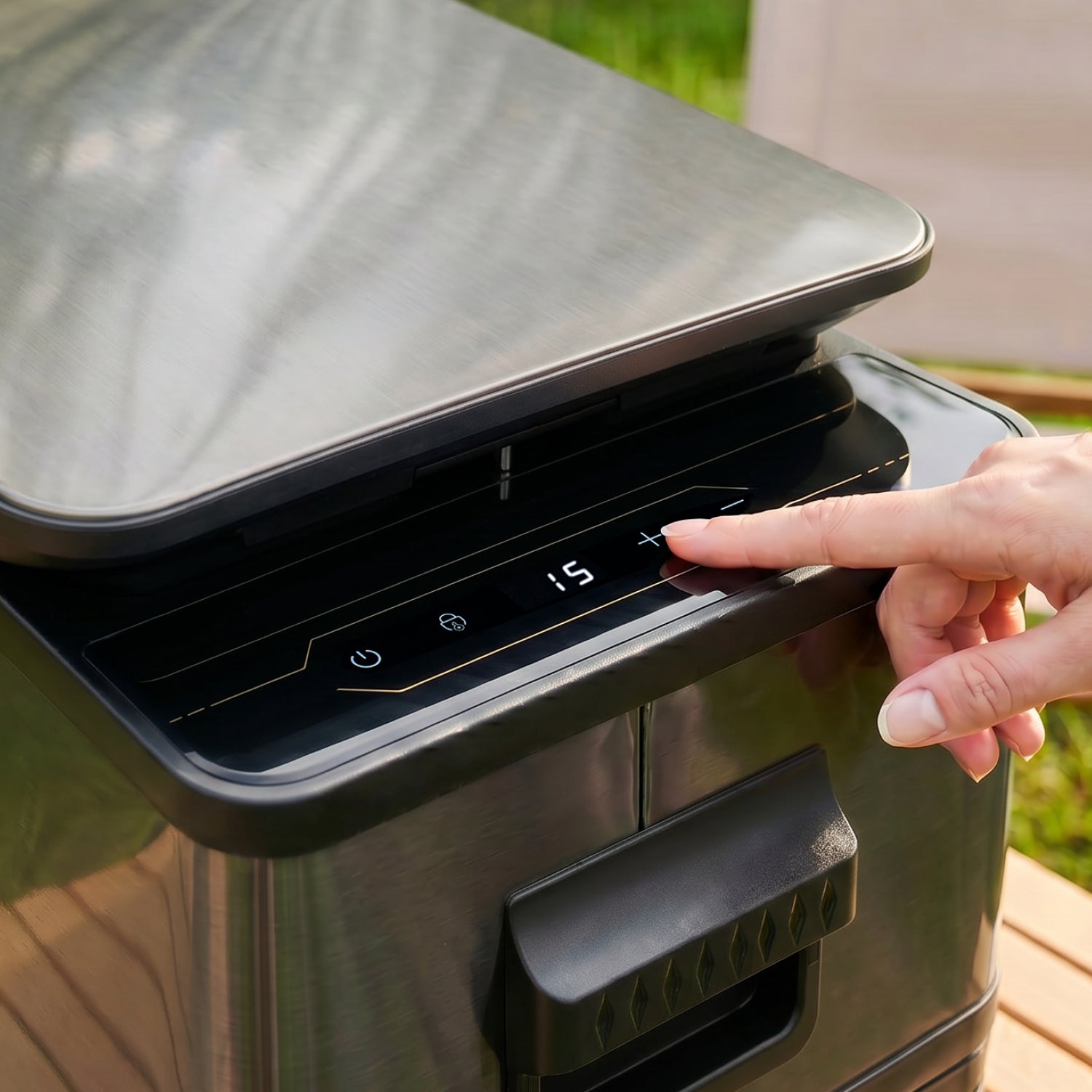 Kompressor-Kühlbox 27L, bis -20 °C, Dark Steel Anti-Fingerprint