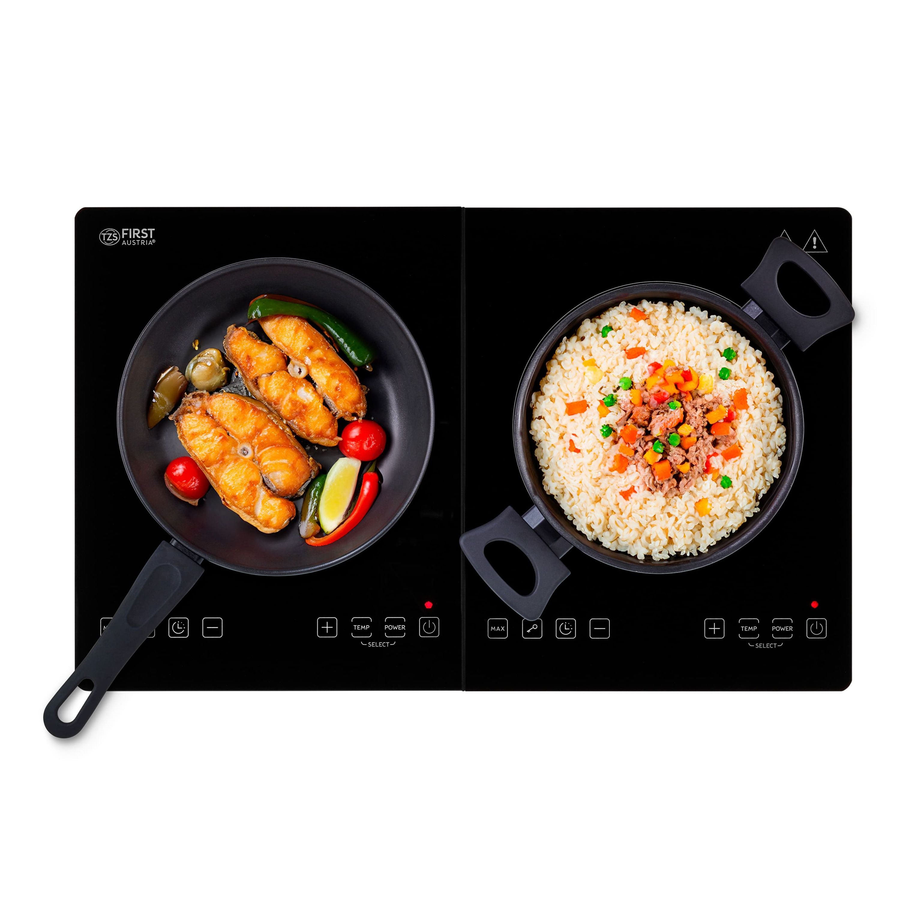 Doppel-Induktionskochplatte 3500 W, Touch-Bedienung, mit Timer