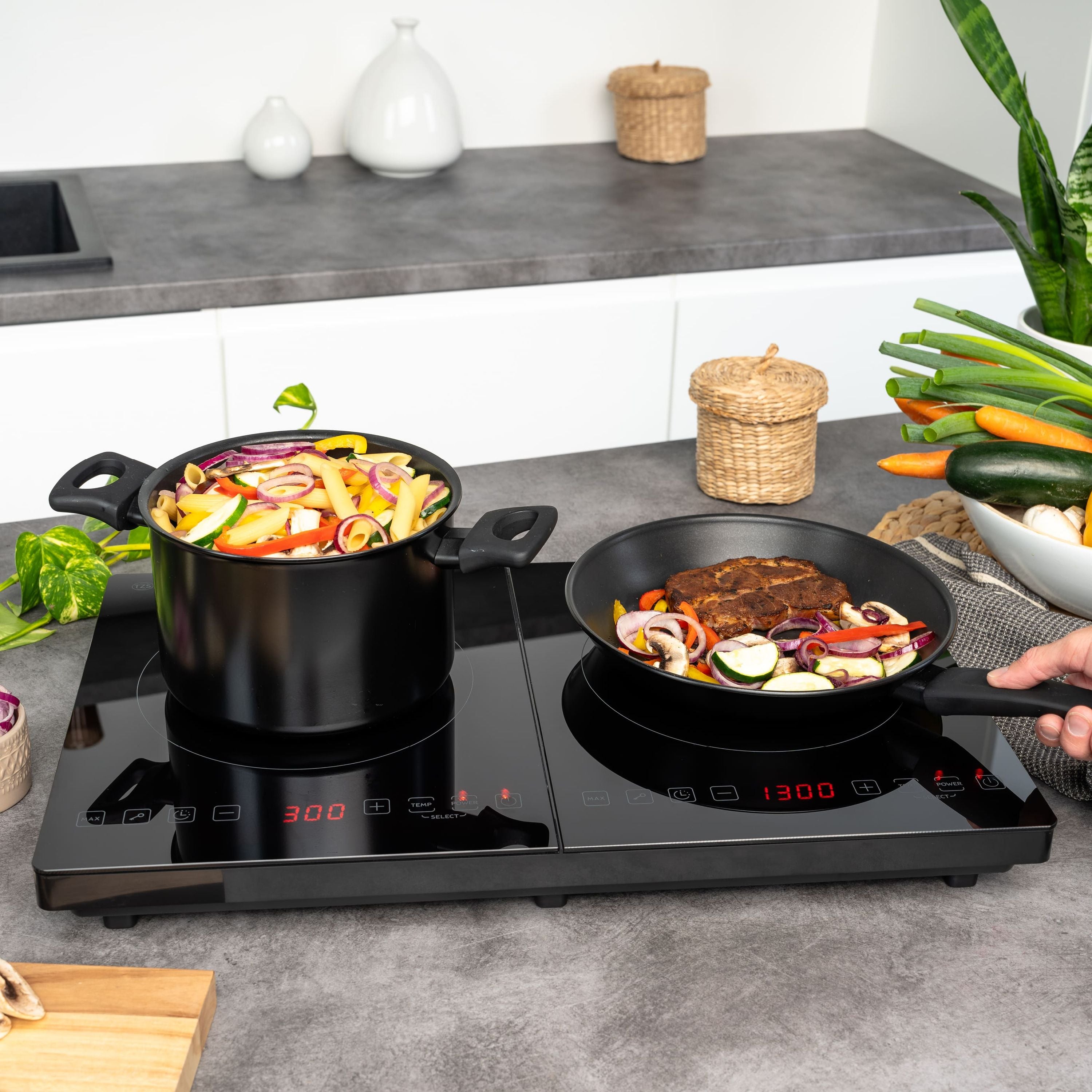 Double Induction Hotplate 3500 W, Touch Control, with Timer