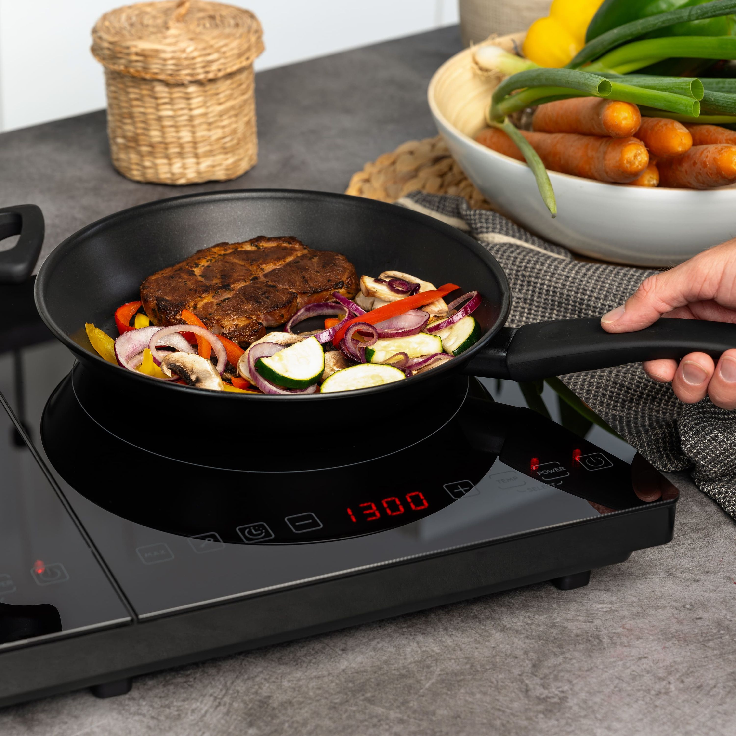 Double Induction Hotplate 3500 W, Touch Control, with Timer