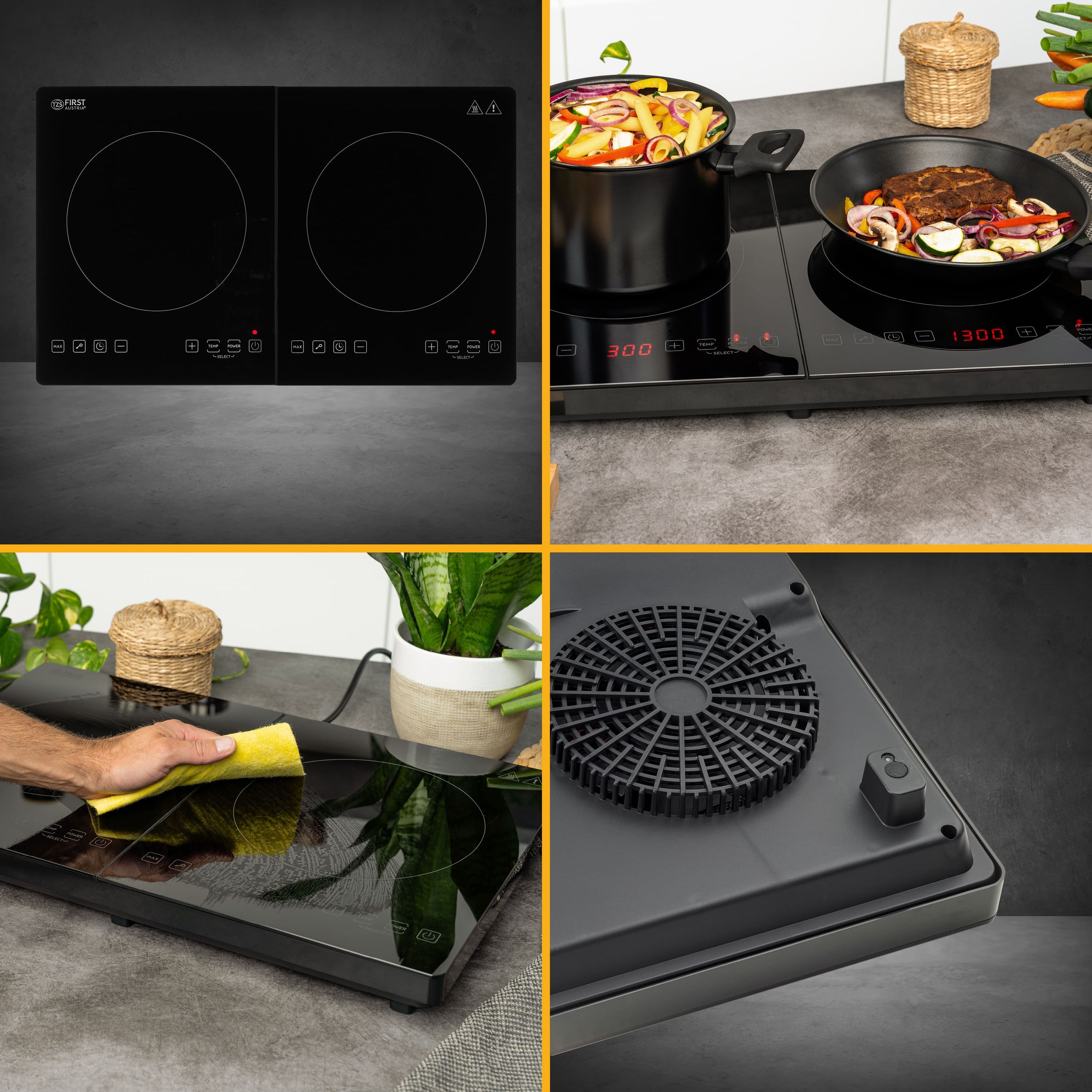 Double Induction Hotplate 3500 W, Touch Control, with Timer