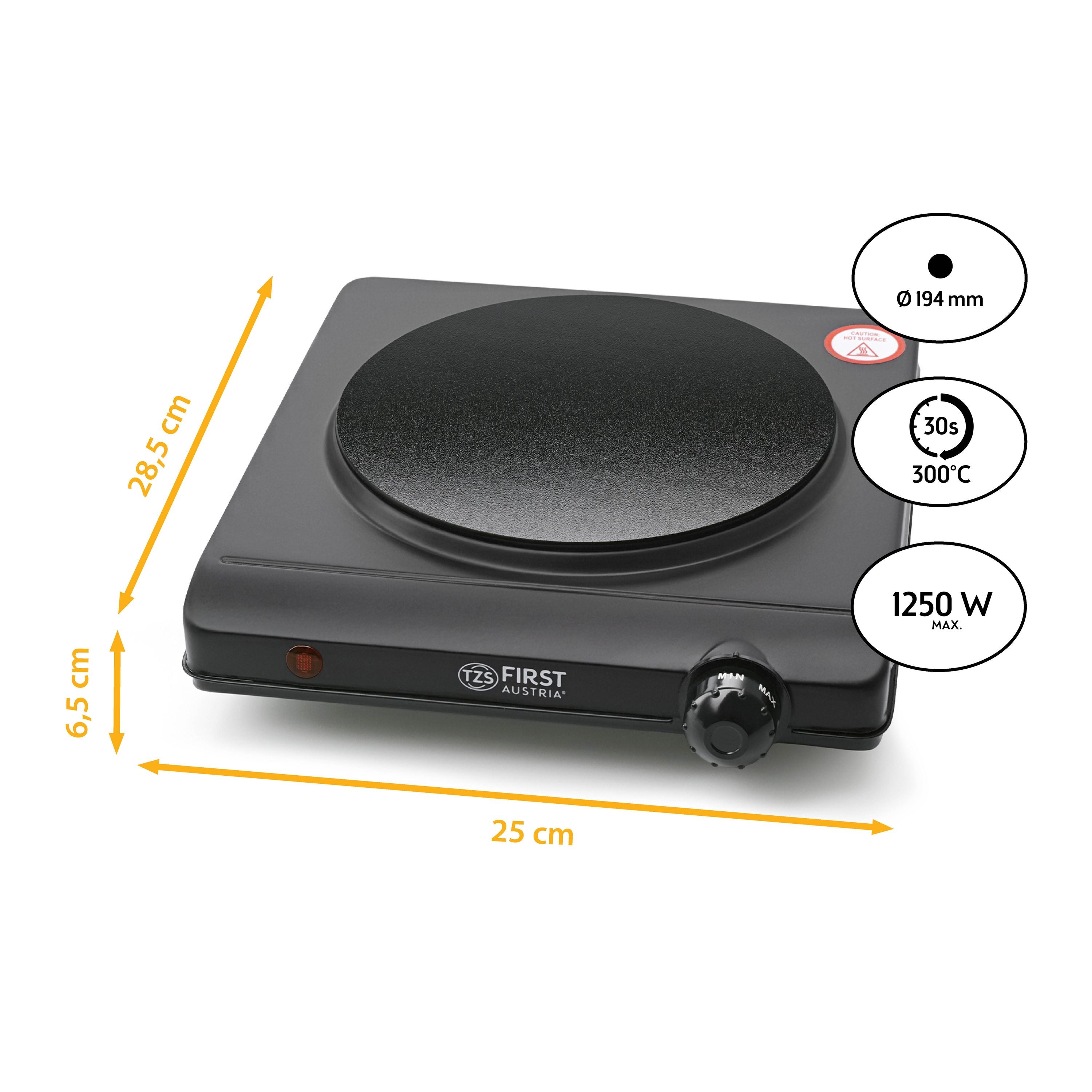 Infrared Hotplate 1250 W, Glass Ceramic, Stepless Temperature