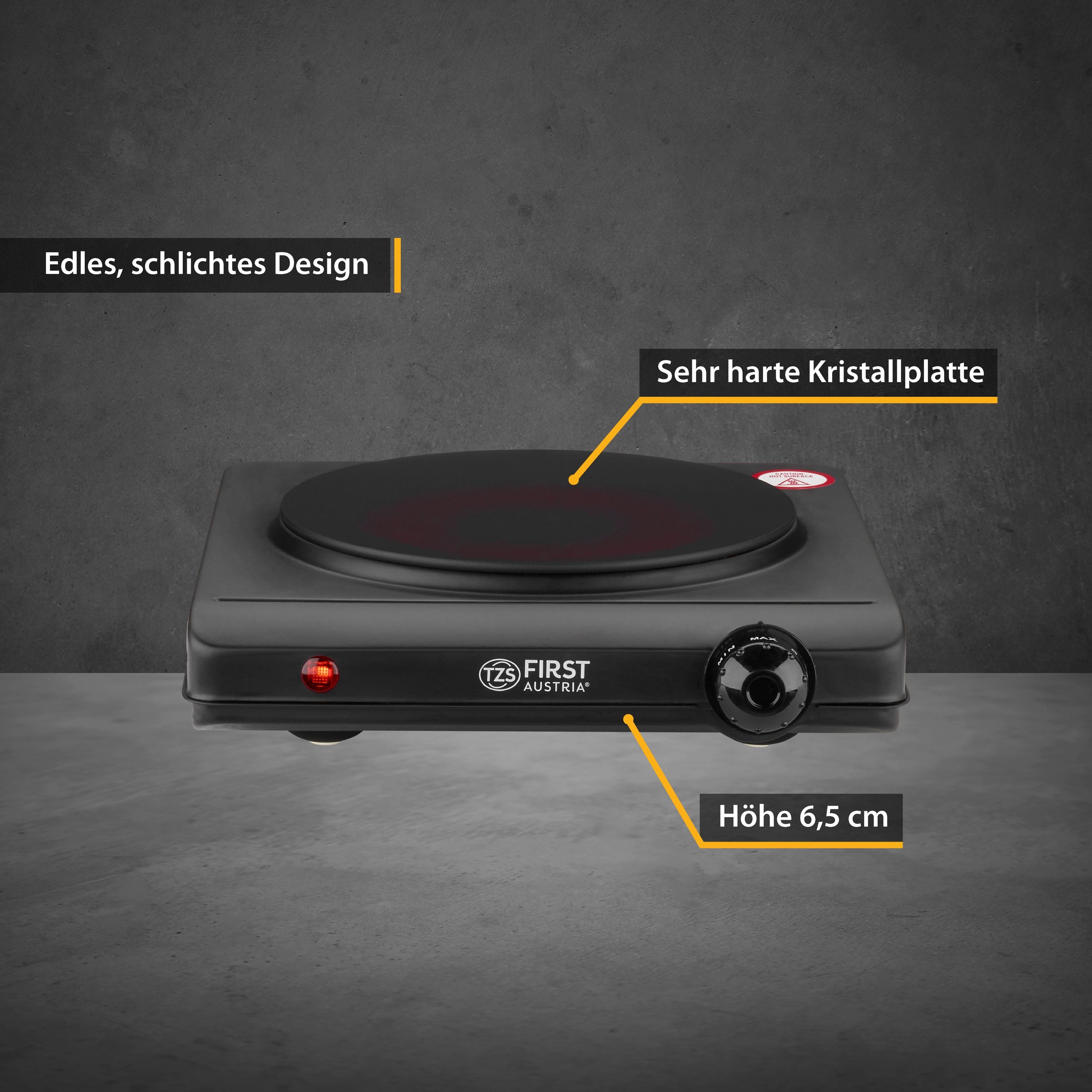 Infrared Hotplate 1250 W, Glass Ceramic, Stepless Temperature
