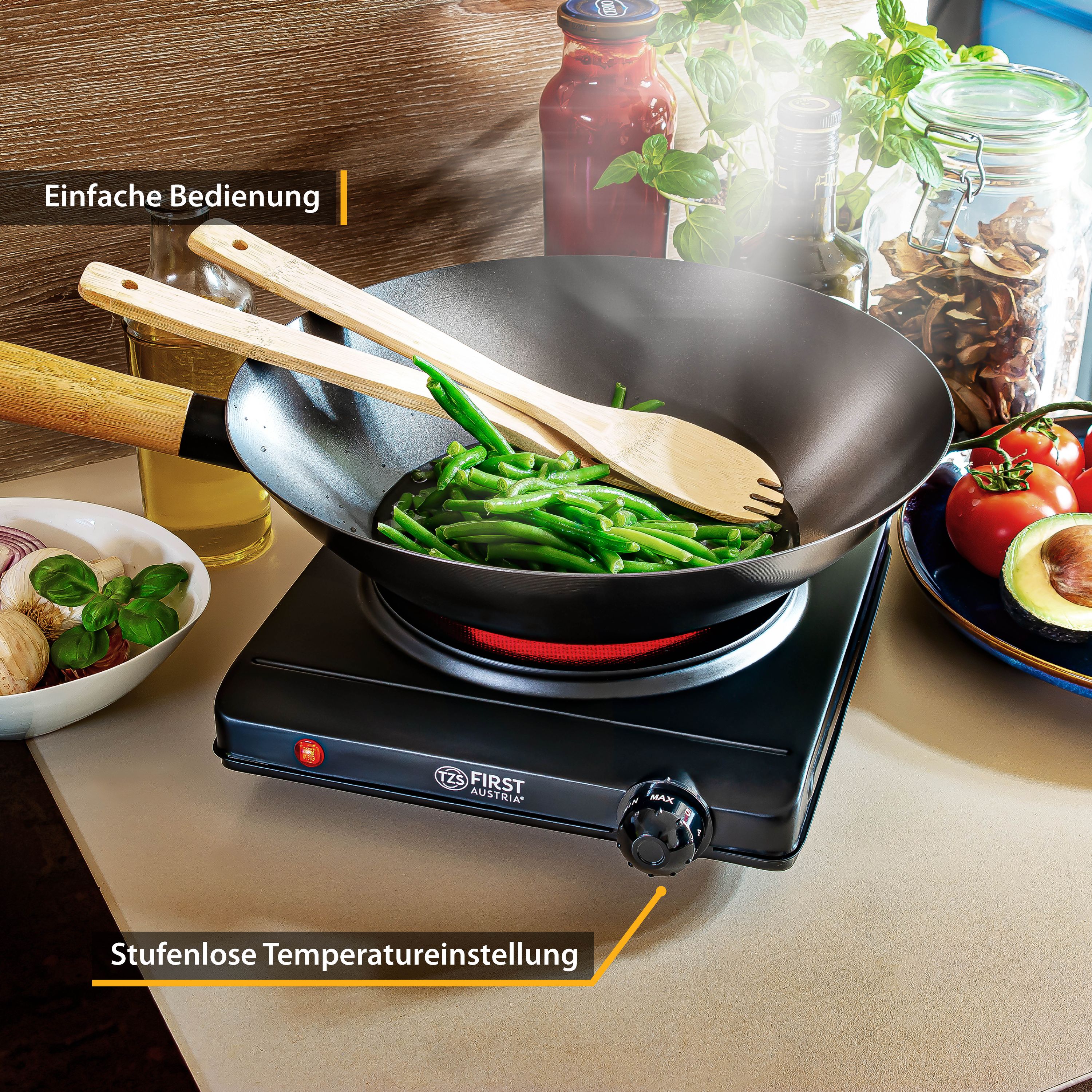 Infrared Hotplate 1250 W, Glass Ceramic, Stepless Temperature